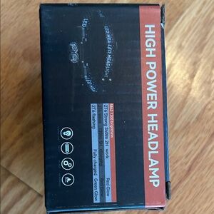 High Power Headlamp with Red and Black Design